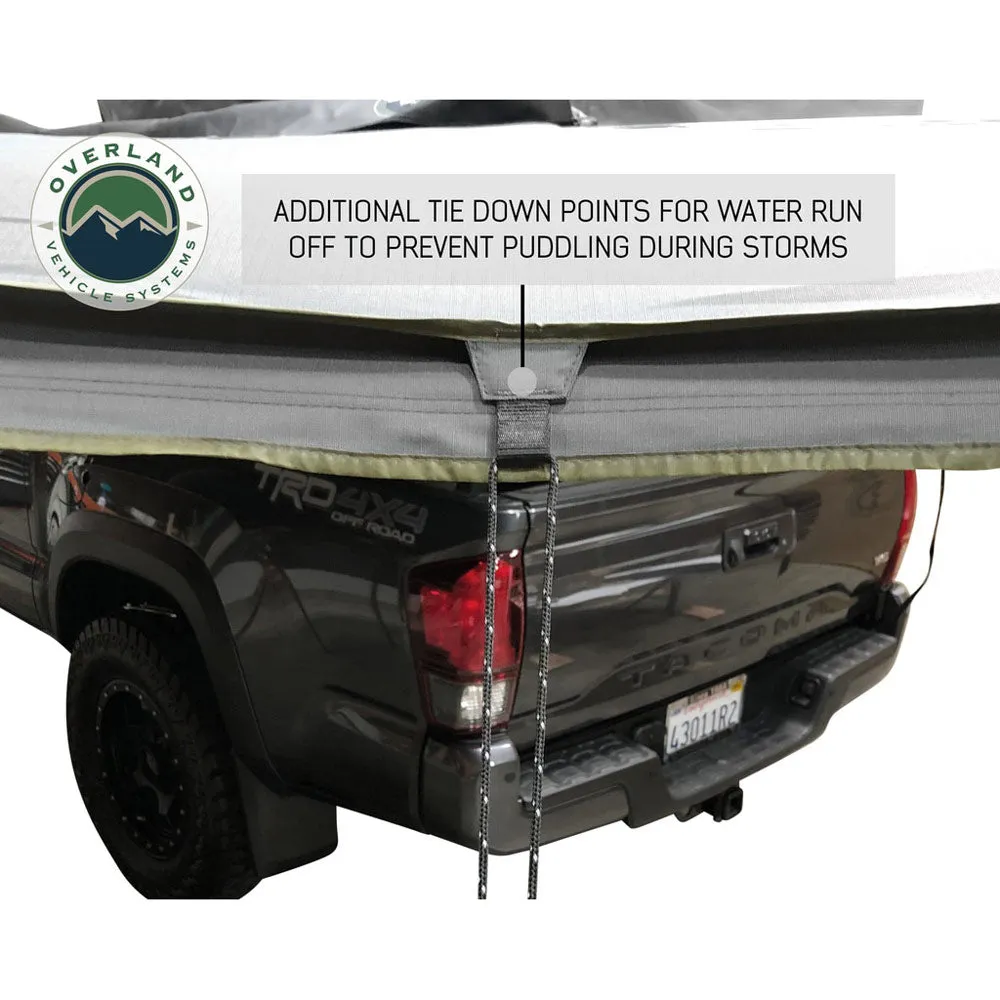 Overland Vehicle Systems - Nomadic Awning 270 - Driver Side - Dark Gray Cover with Black Cover Universal