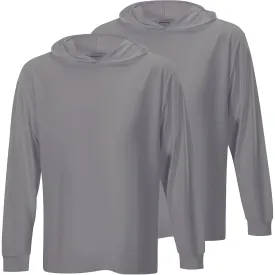 ProtectX 2-Pack Gray Lightweight Long Sleeve Hoodies UPF 50  Sun Protection Shirts For Men