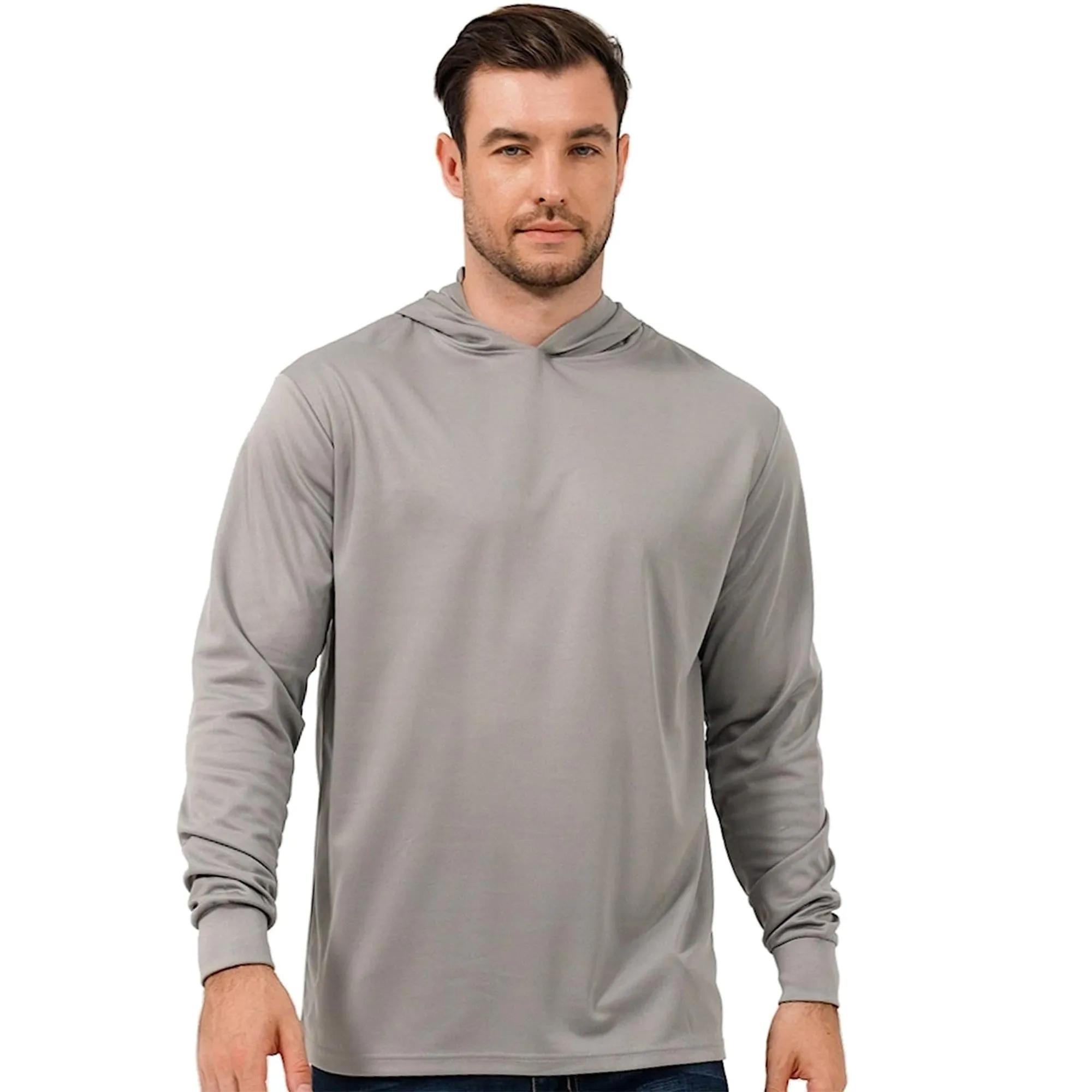 ProtectX 2-Pack Gray Lightweight Long Sleeve Hoodies UPF 50  Sun Protection Shirts For Men