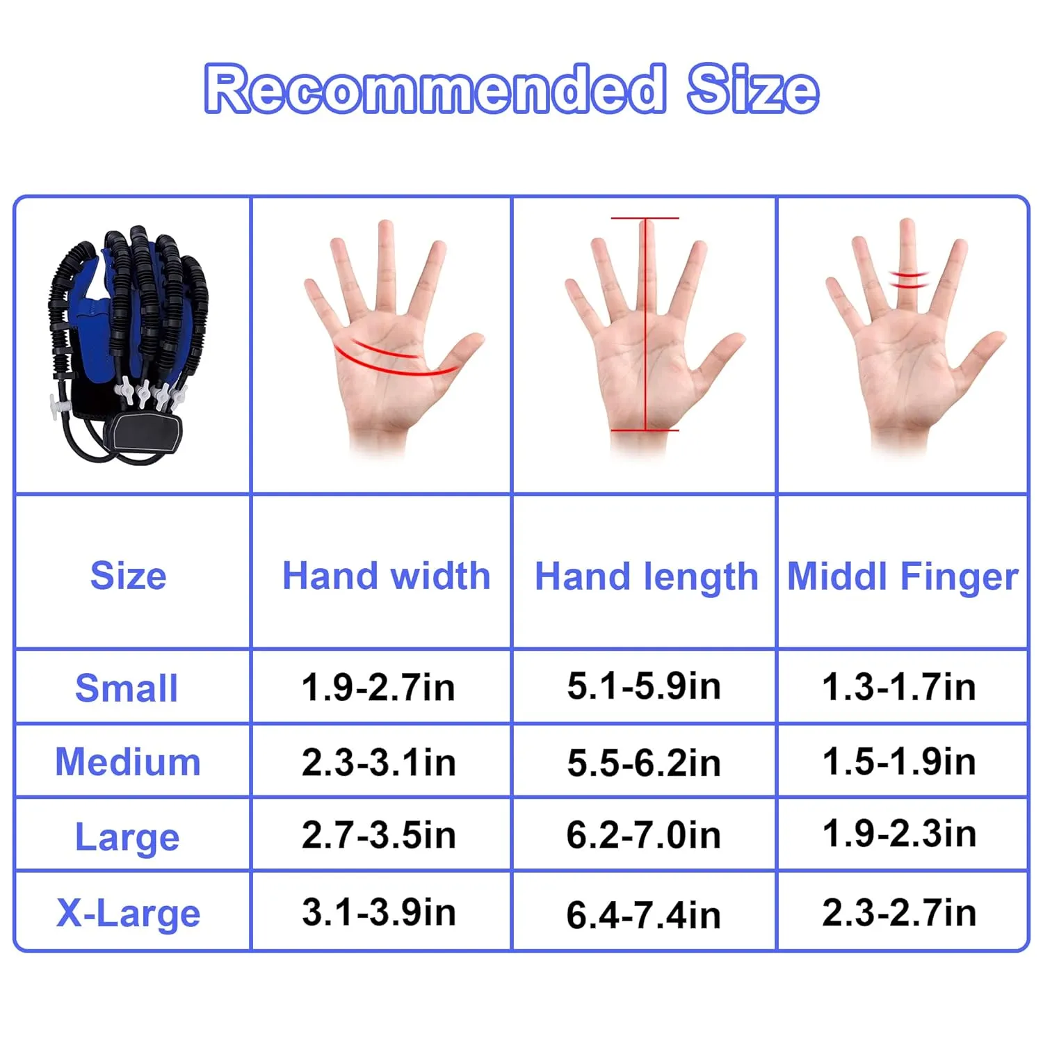 Rehabilitation Robot Gloves for Stroke Hemiplegia Patients,Finger And Hand Recovery Trainer Equipment Rehab Hand Exerciser Aids Robotic Glove (Right hand-Size M)