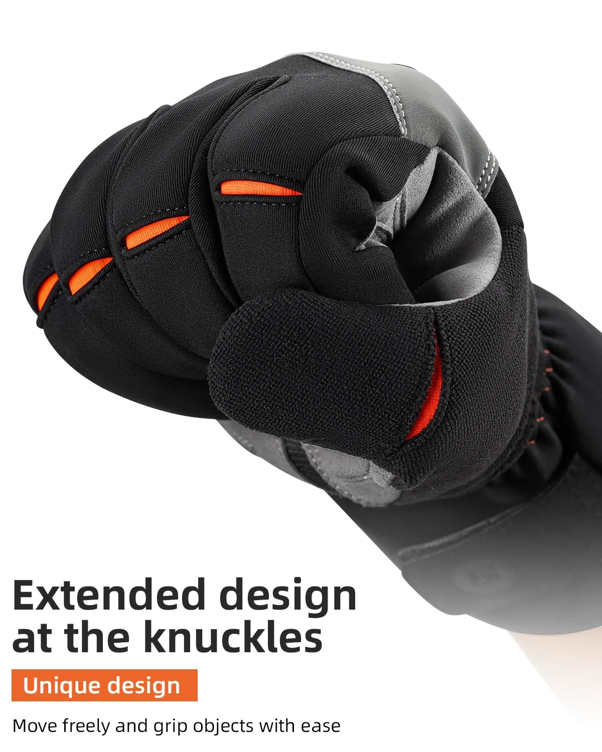 ROCKBROS Cycling Winter Bike Windproof Thermal Gloves with Touchscreen Fingers