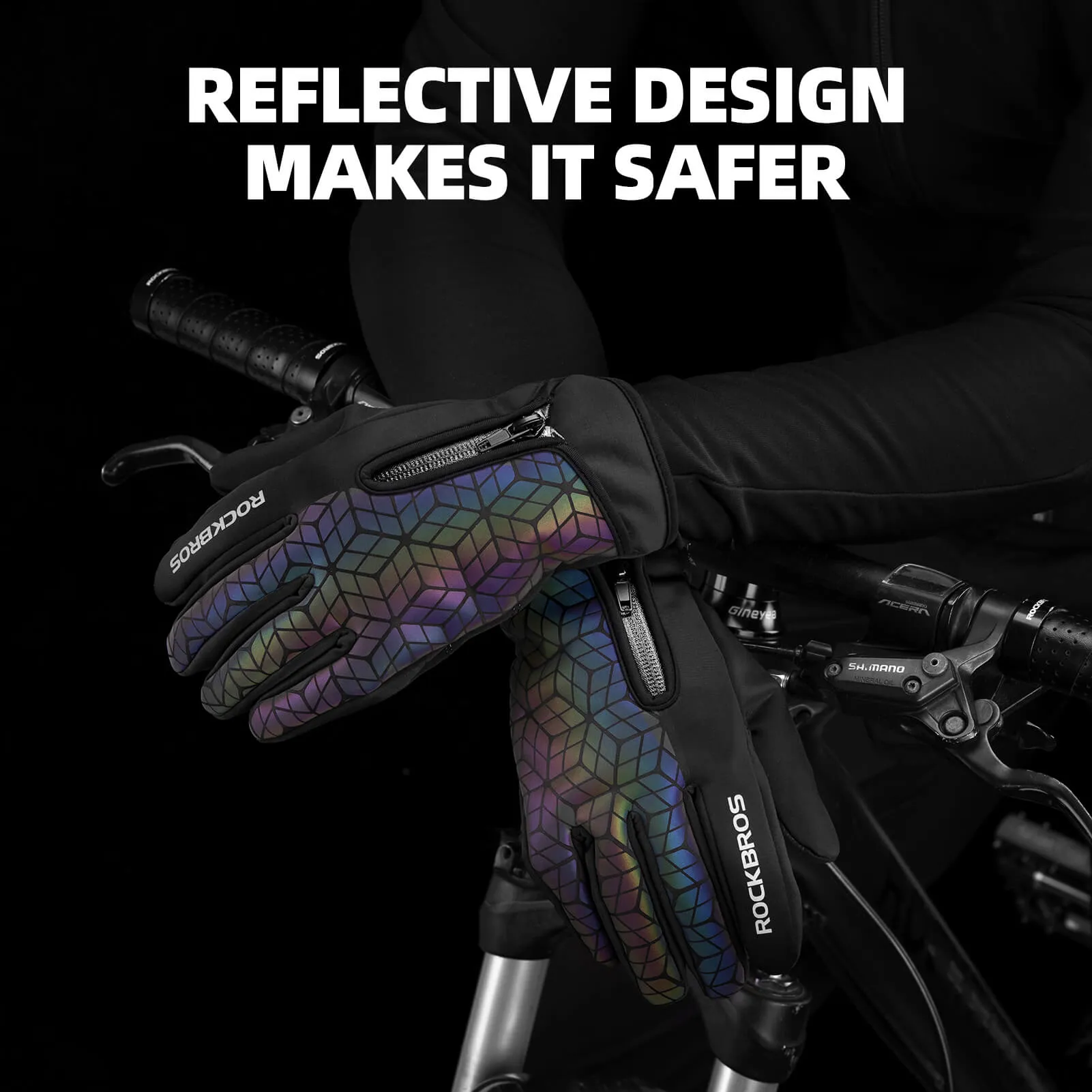 ROCKBROS Winter Warm Touchscreen Anti-Slip Cycling Gloves