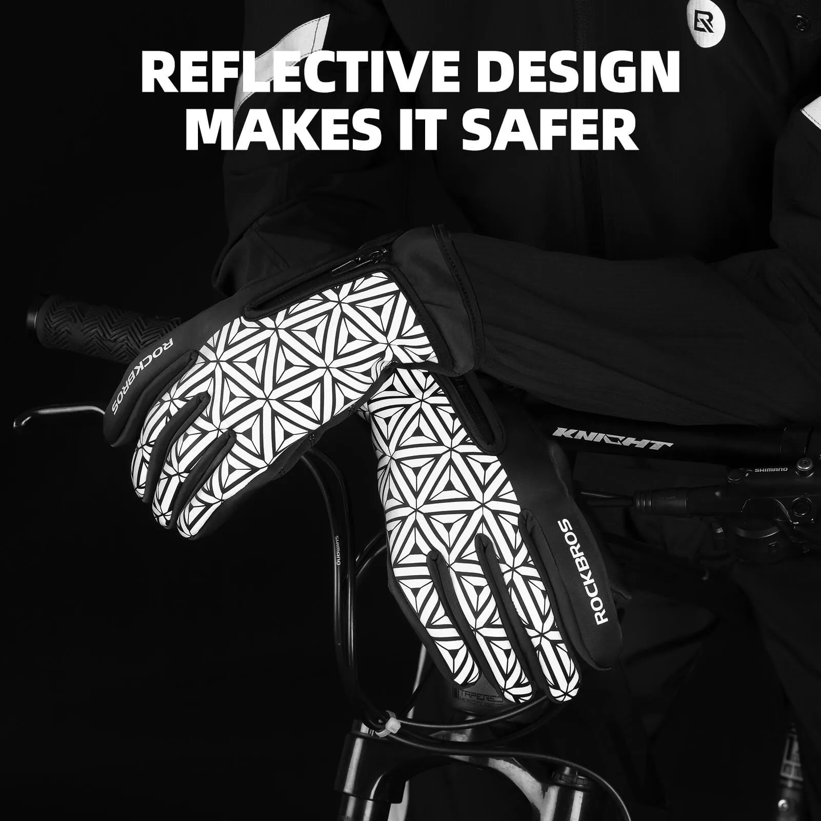 ROCKBROS Winter Warm Touchscreen Anti-Slip Cycling Gloves
