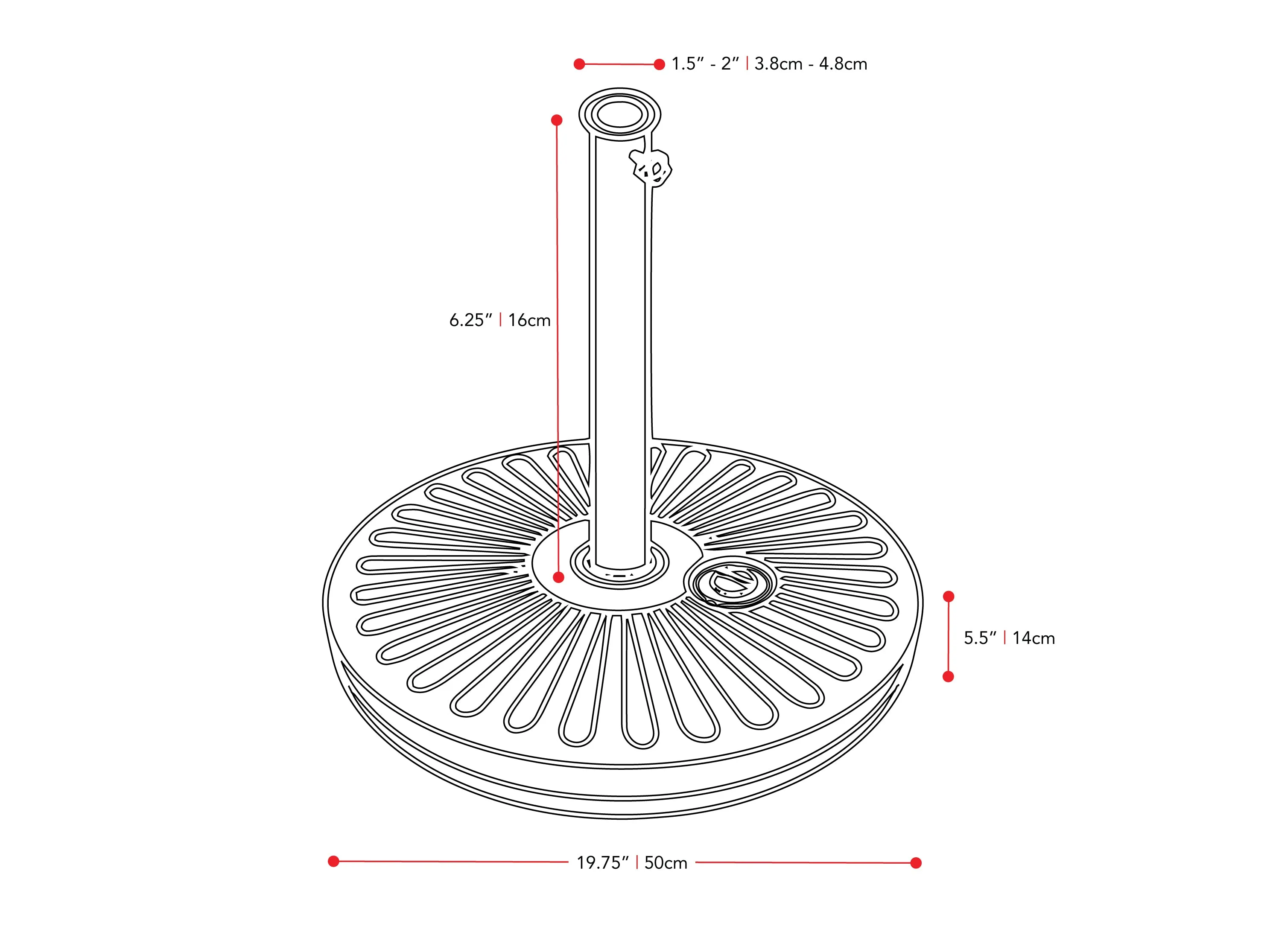 Round Umbrella Base