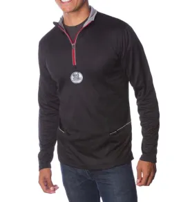 Silver Lightning Adult Water Resistant Lightweight Poly-Tech 1/4 Zip Cadet Fleece Center Logo
