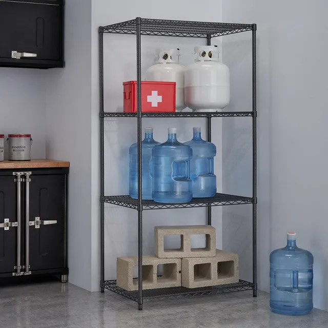 Trinity PRO 4-Tier 36x24x72 Wire Shelving NSF Black Anthracite®