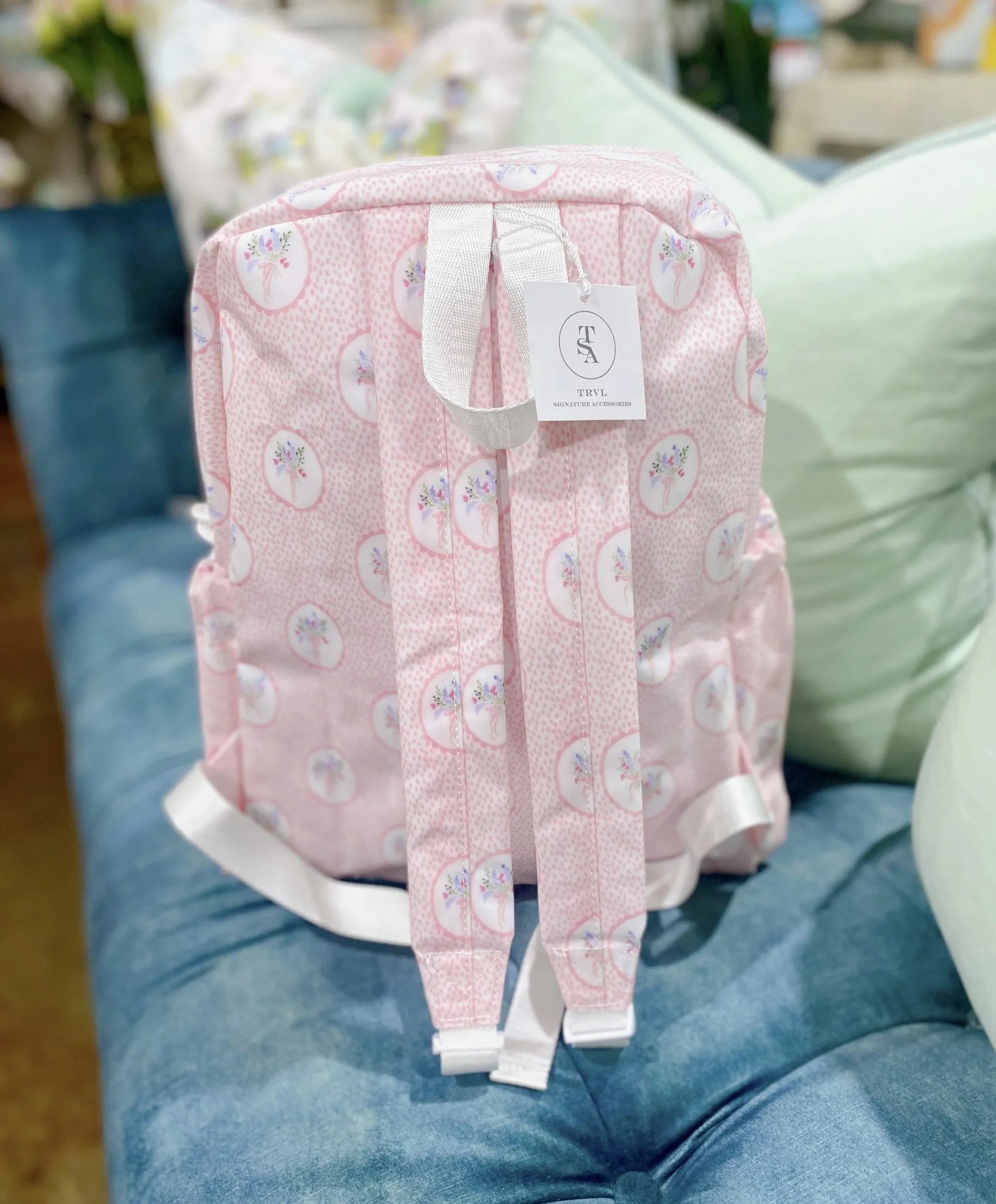TRVL Kids Backpack - Floral Medallion Pink