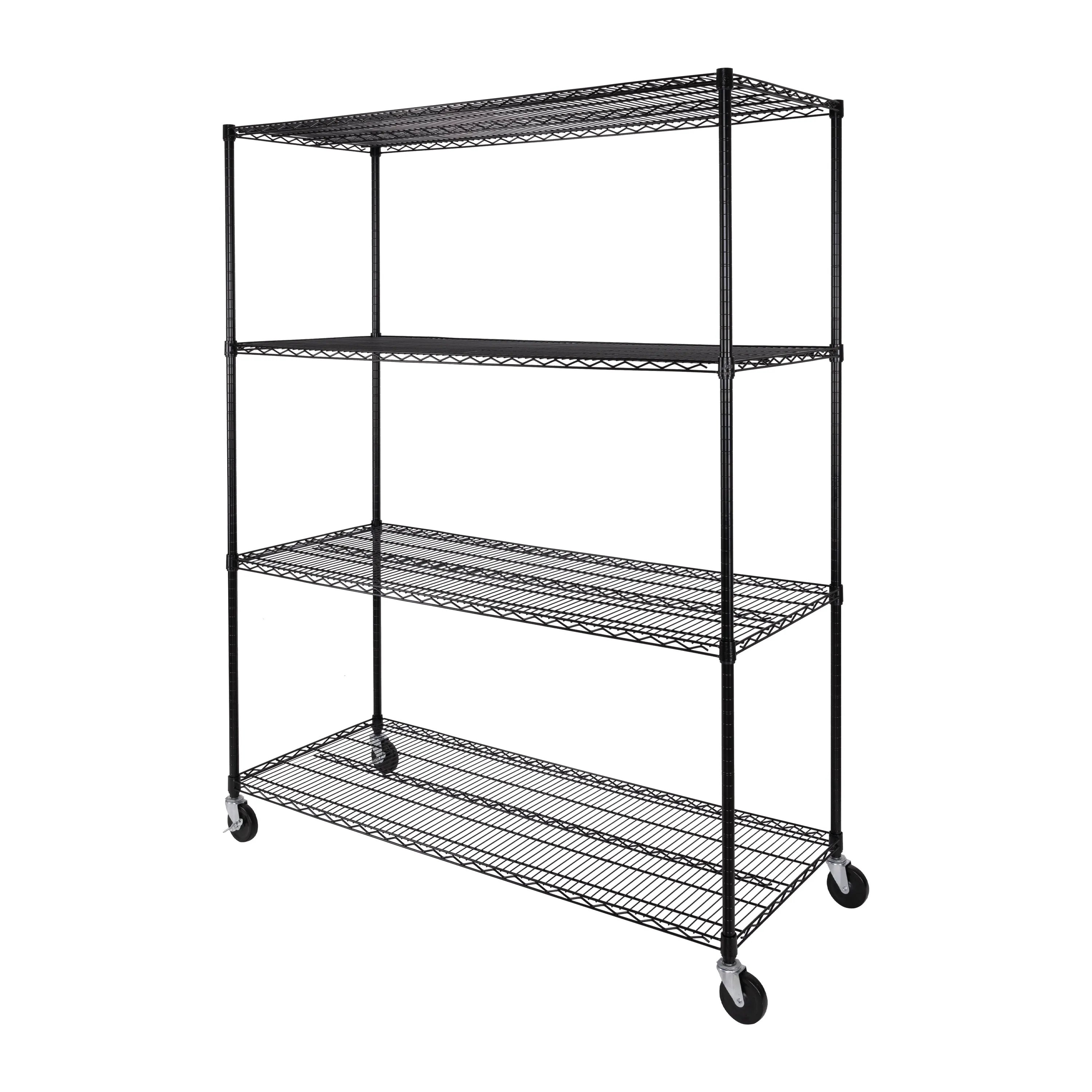 UltraDurable® 4-Tier NSF Steel Shelving, Black