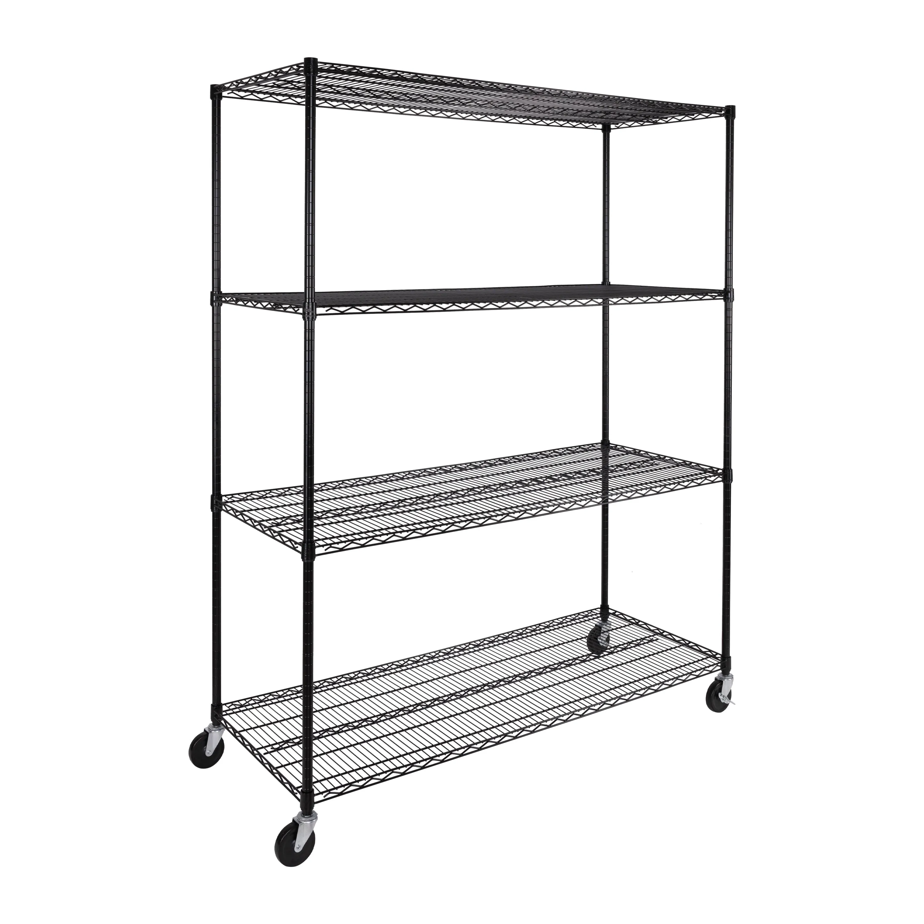 UltraDurable® 4-Tier NSF Steel Shelving, Black
