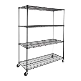 UltraDurable® 4-Tier NSF Steel Shelving, Black