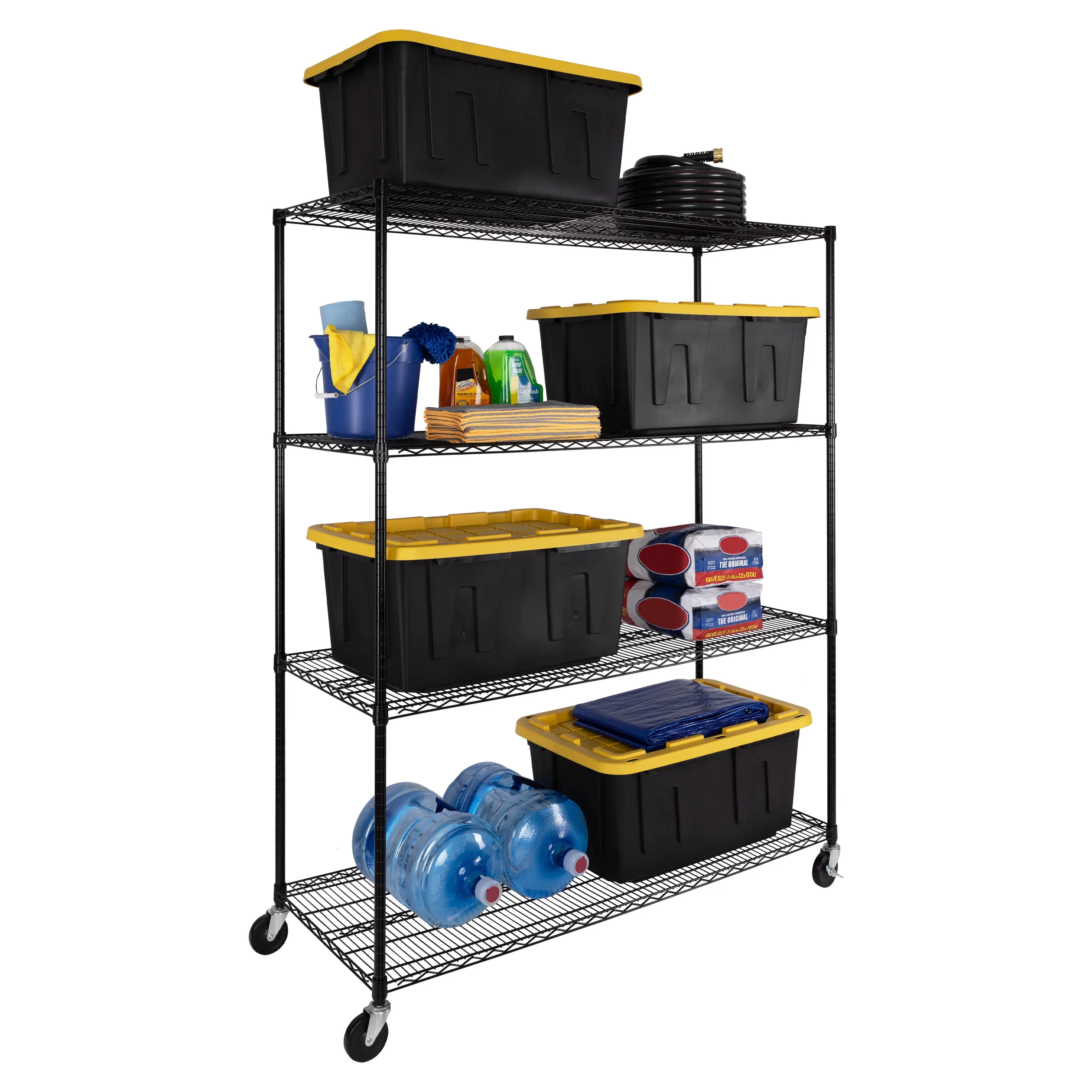 UltraDurable® 4-Tier NSF Steel Shelving, Black