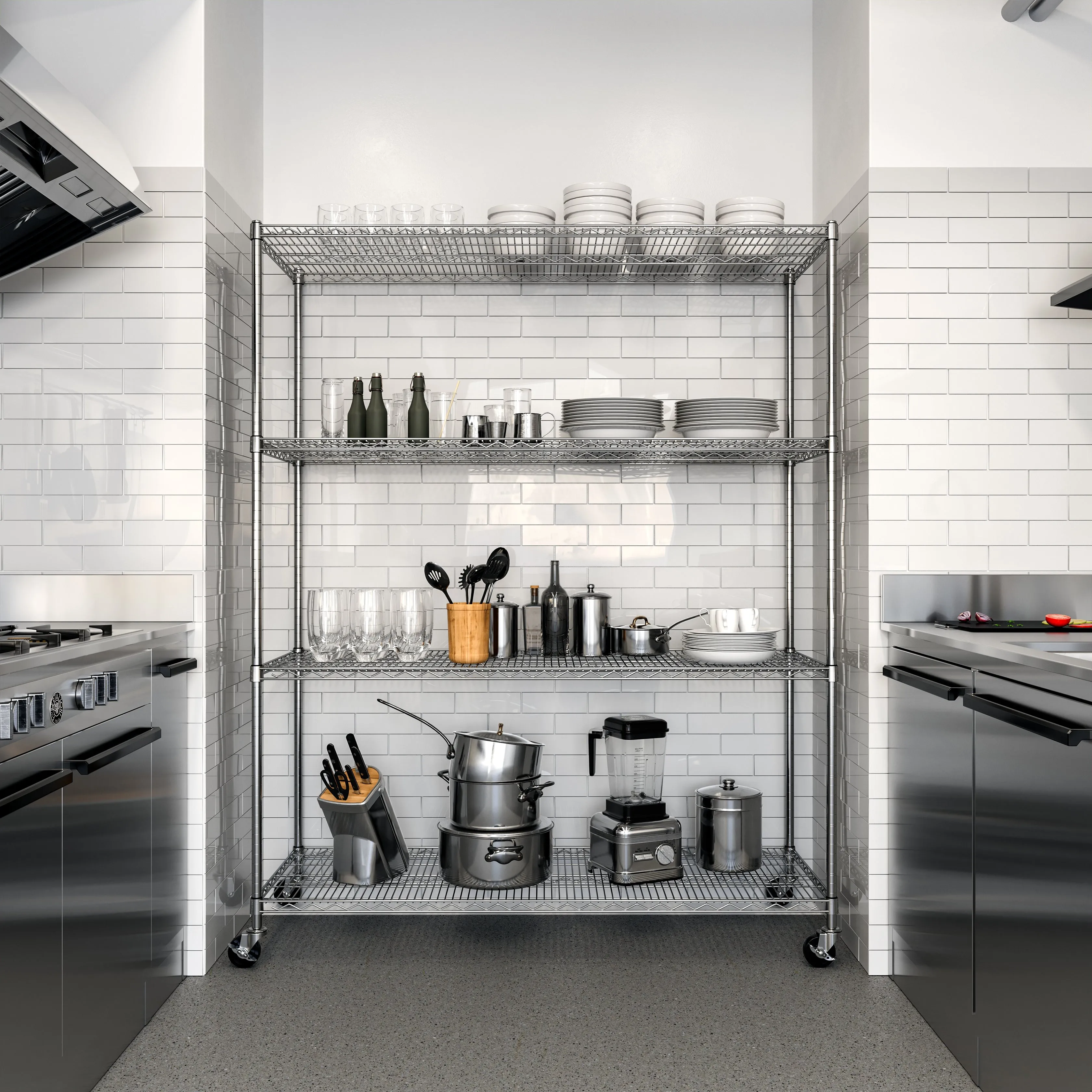 UltraDurable® 4-Tier NSF Steel Shelving