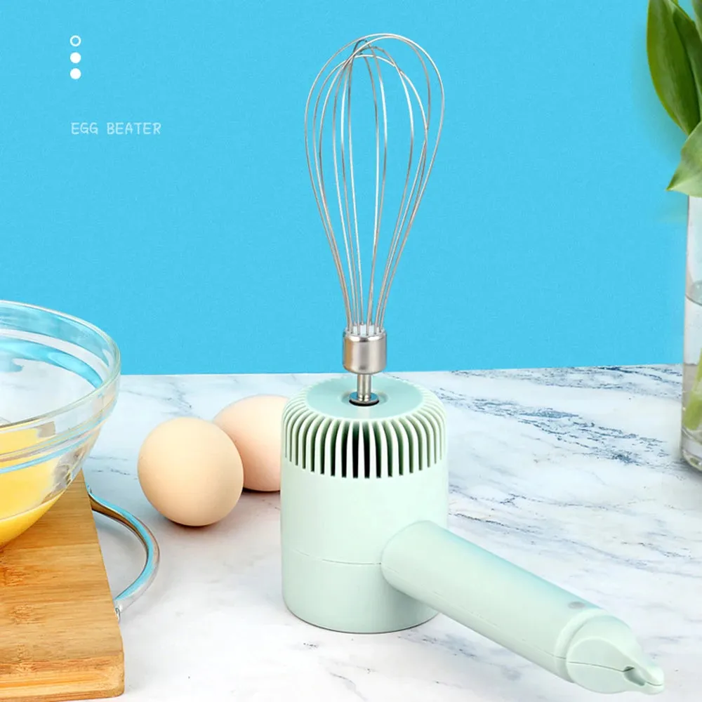 USB Electric Food Mixer Wireless Hand Blender Portable Garlic Crusher 3 Speeds Dough Cream Egg Beater Baking Masher Kitchen Tool