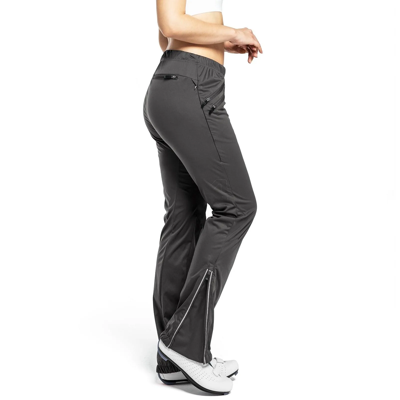 Women's Cycling Pants Mountain Bike Waterproof Windproof Breathable Athletic Sweatpants for Hiking Multi Sports Black
