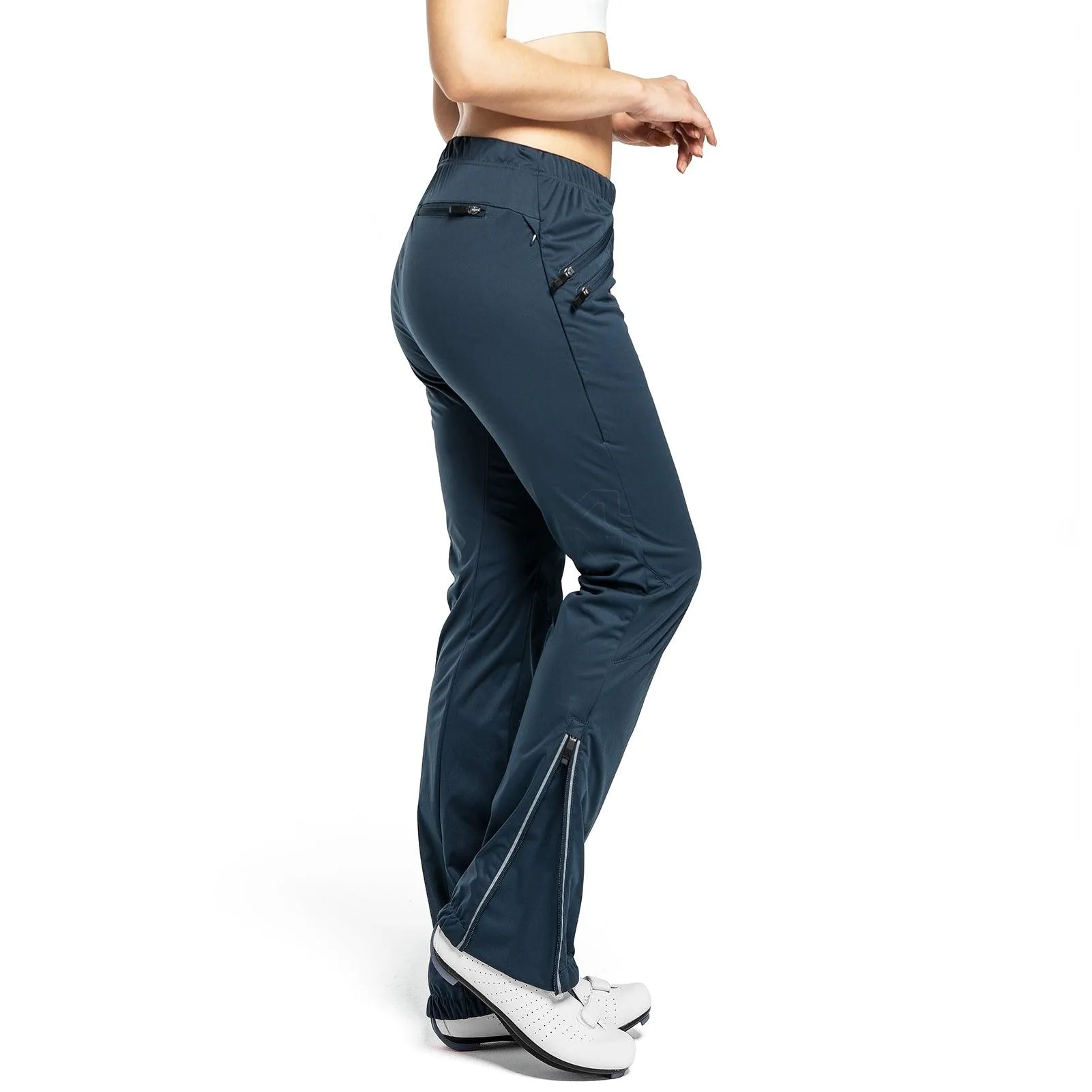 Women's Cycling Pants Mountain Bike Waterproof Windproof Breathable Athletic Sweatpants for Hiking Multi Sports Black