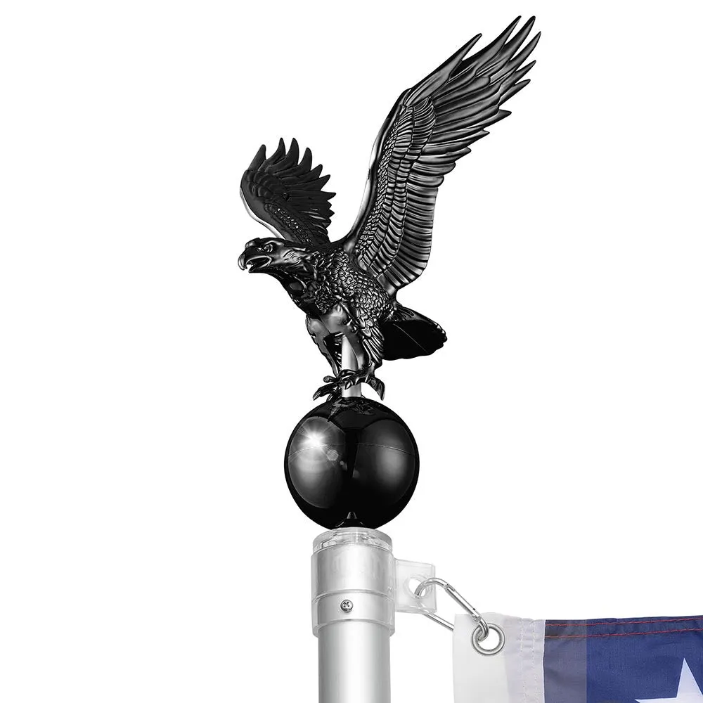 Yescom 25' Sectional Flag Pole and Flag Kit with Regal Eagle