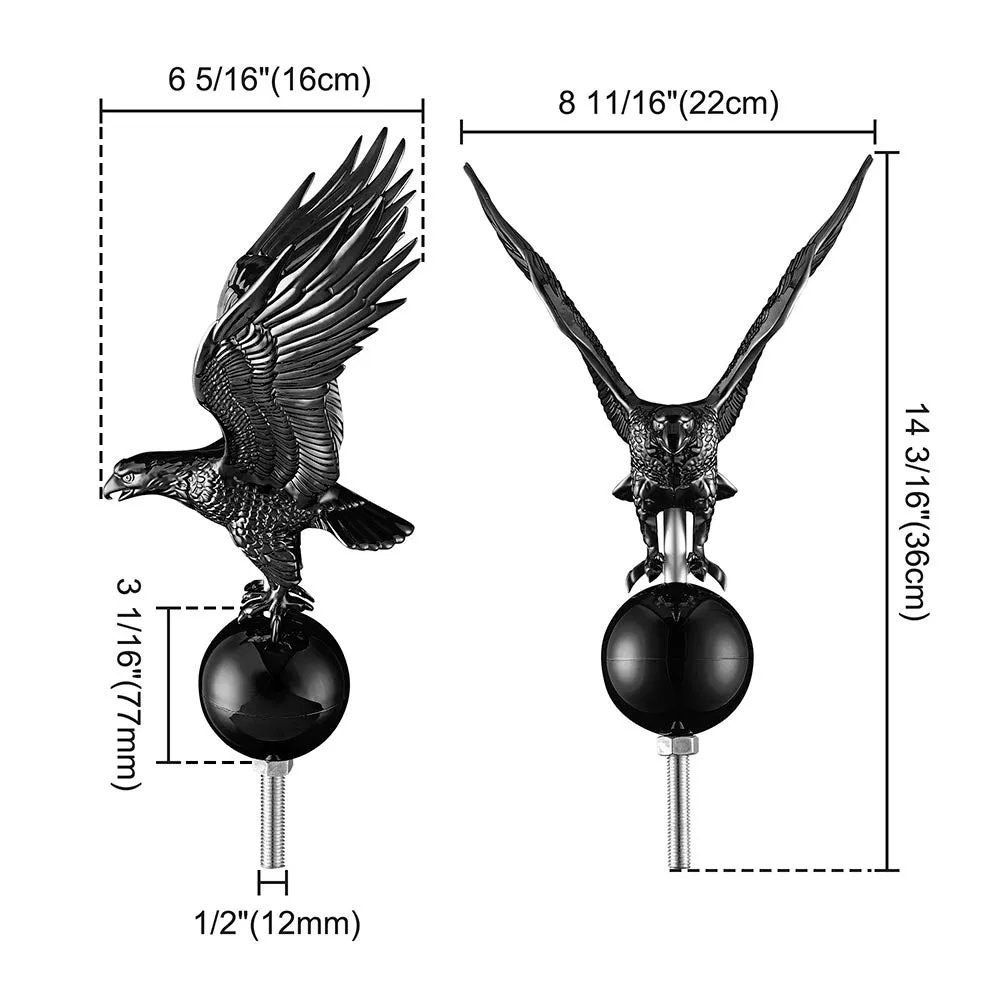 Yescom 25' Sectional Flag Pole and Flag Kit with Regal Eagle