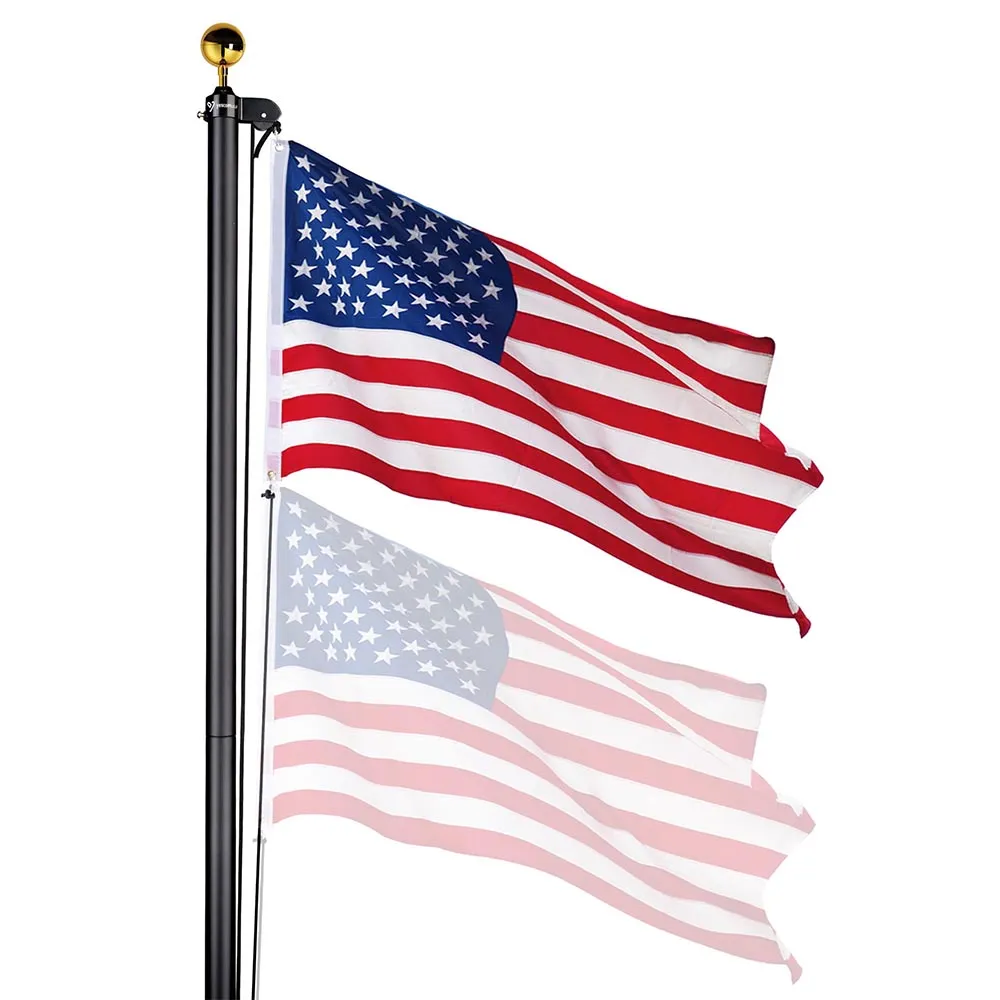 Yescom 25' Sectional Flag Pole and Flag Kit with Regal Eagle