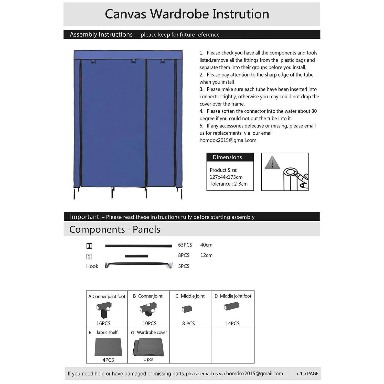 Yiilove Stylish Wardrobe Storage Portable Clothes Closet Organizer with Rollable Wardrobe Curtain for Bedroom to Storage Clothes & Shoes (Blue)